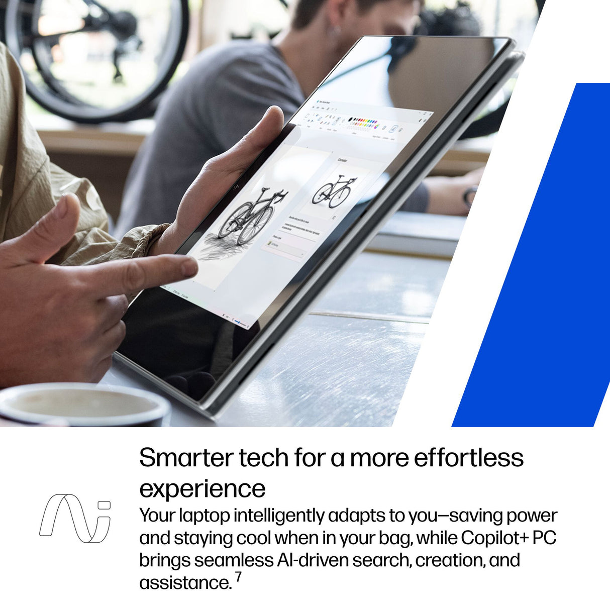 HP OmniBook X FlipNGAI 14-fk0004na Copilot+ PC AMD Ryzen AI 5 340 Hybrid (2-in-1) 35.6 cm (14") Touchscreen 2K 16 GB LPDDR5x-SDRAM 512 GB SSD Wi-Fi 7 (802.11be) Windows 11 Home Silver