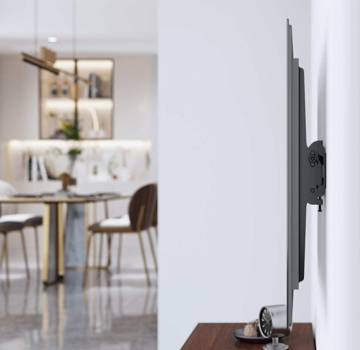 Manhattan Wall Mount for TV & Monitors (Tiltable), For screens 37" to 65", VESA compatibility: all between 200x200mm to 600x400mm - check the dimensions of the four mounting holes on back of screen to ensure it fits, Max 45kg, Black, Bracket