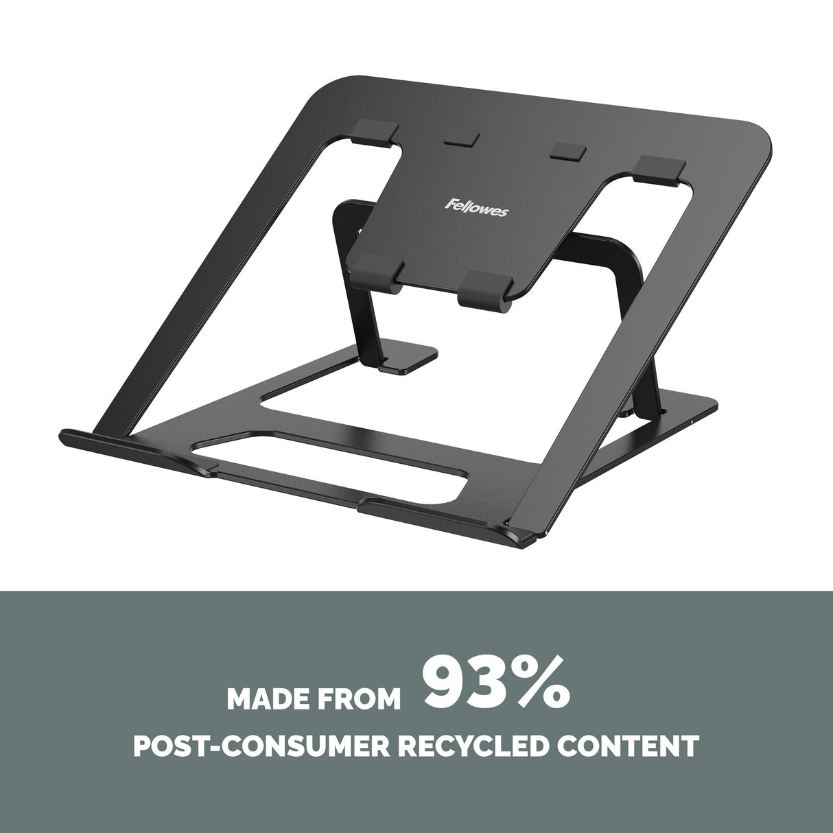 Fellowes Alumia Laptop Riser Portable Laptop Stand Max Size 15 inch Max Weight 5kg Black