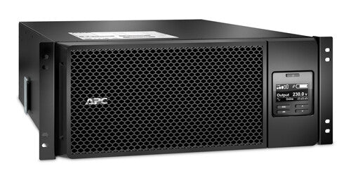 APC Smart-UPS On-Line, 6kVA/6kW, Rackmount 4U, 230V, 6x C13+4x C19 IEC outlets, Network Card, Extended runtime, W/ rail kit, 6-year warranty