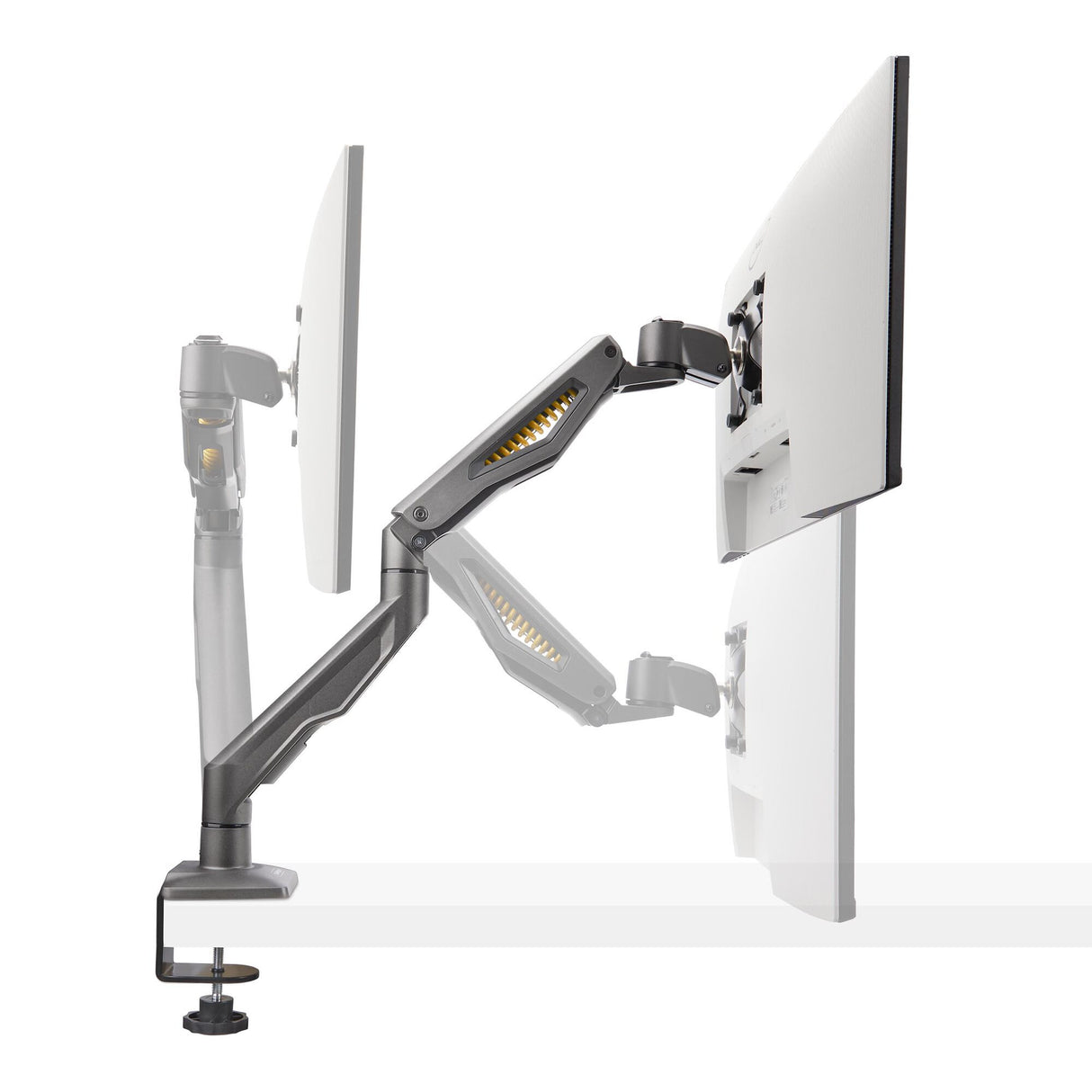 StarTech.com Desk Mount Monitor Arm, Up To 32" Display, Max 22lb/10kg, VESA 75x75/100x100, C-Clamp, Fully Articulating, Mechanical Spring, TAA-compliant