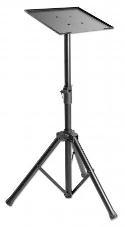 Manhattan Tripod Floor Mount for TV/Monitor/Projector/Laptop, For screens: 13" to 32", VESA compatability: 75x75 and 100x100mm - check the dimensions of the four mounting holes on back of screen to ensure it fits, Max 15kg, Height Adjustable, Black, Brack