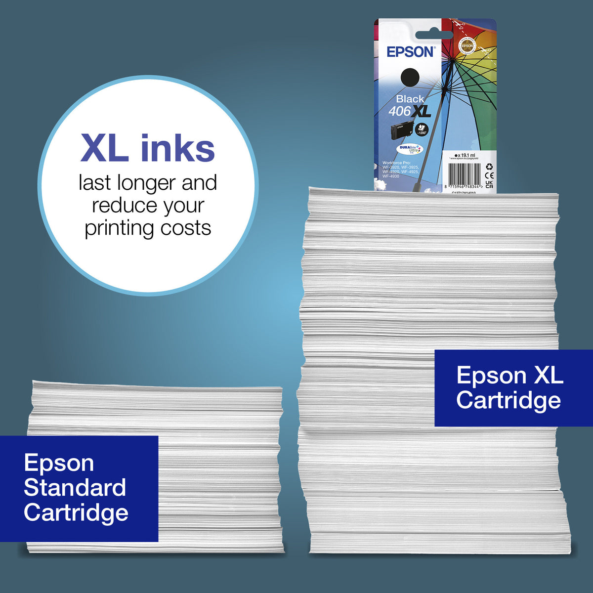 Epson Singlepack Black 406 Umbrella DURABrite Ultra Ink