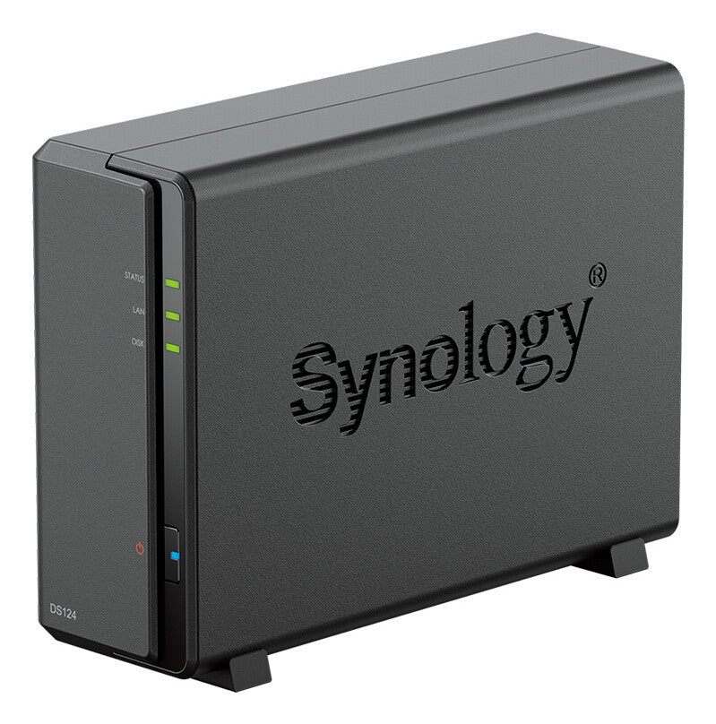 Synology DiskStation DS124 NAS Desktop Realtek RTD1619B 1 GB DDR4 4 TB HDD DiskStation Manager Black