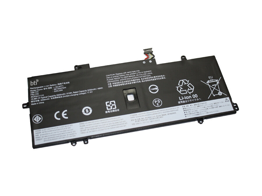 BTI 02DL005 compatible 51Wh 4-cell battery for LENOVO X1 YOGA G4 G5