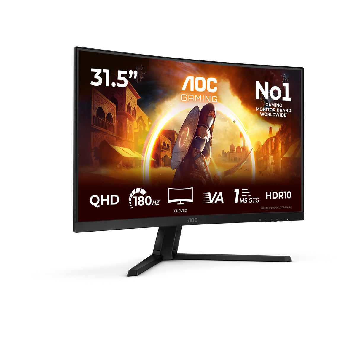 AOC G4 CQ32G4VE computer monitor 80 cm (31.5") 2560 x 1440 pixels Quad HD LCD Black, Grey