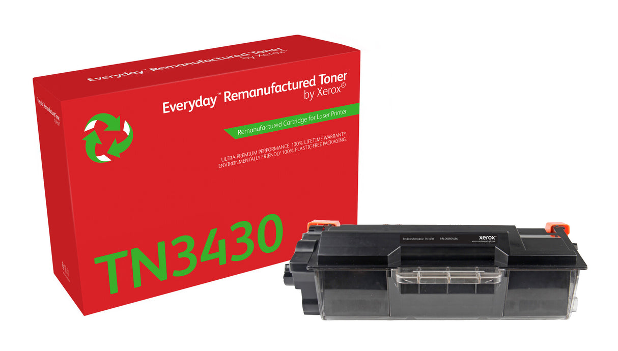 Everyday™ Mono Remanufactured Toner by Xerox compatible with Brother TN-3430, Standard capacity