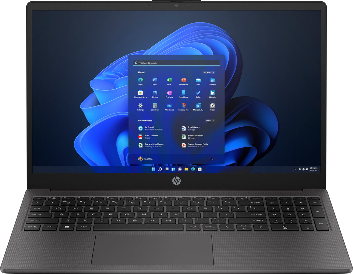 HP 255 G10 AMD Ryzen™ 7 7730U Laptop 39.6 cm (15.6") Full HD 16 GB DDR4-SDRAM 512 GB SSD Wi-Fi 6 (802.11ax) Windows 11 Pro Grey