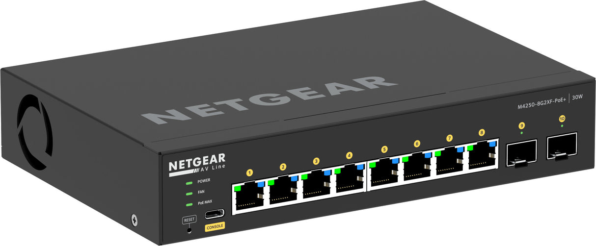 NETGEAR 8x1G PoE+ 220W and 2xSFP+ Managed Switch