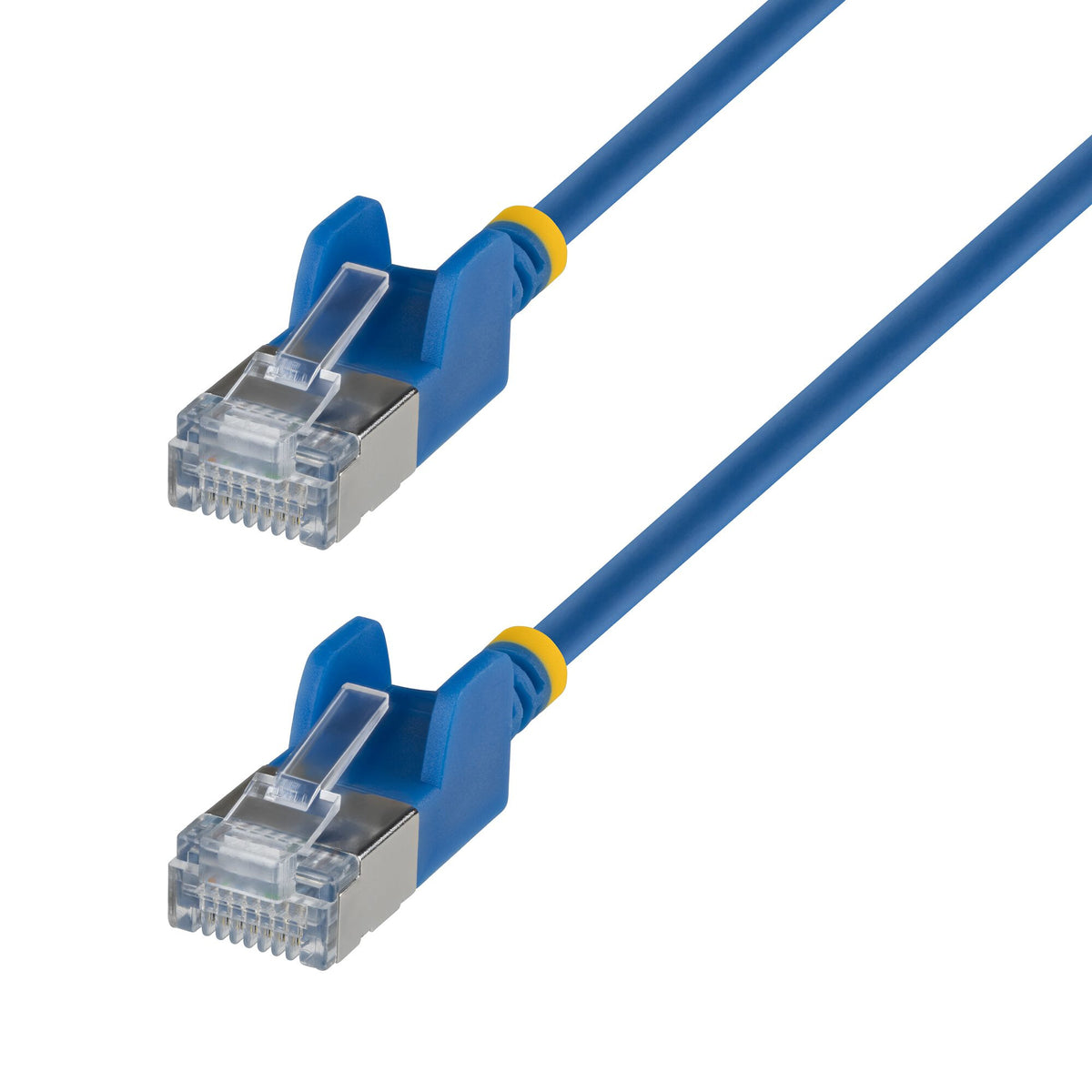 StarTech.com 15cm Blue Ultra Slim Cat6A Ethernet Cable, 10 pack, Snagless, FTP, Pure Bare Copper Wire, 34AWG Ultra Slim RJ45 Network Patch Cord, Individually Tested