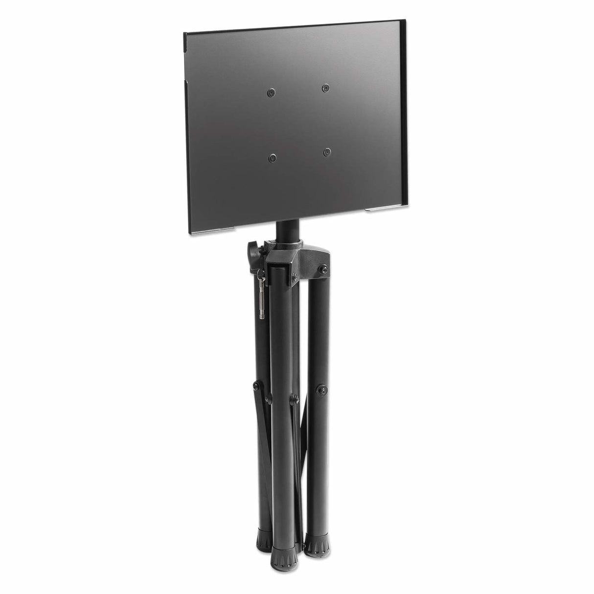 Manhattan Tripod Floor Mount for TV/Monitor/Projector/Laptop, For screens: 13" to 32", VESA compatibility: 75x75 and 100x100mm - check the dimensions of the four mounting holes on back of screen to ensure it fits, Max 15kg, Height Adjustable, Black, Brack