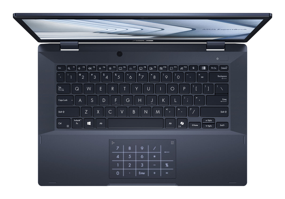 ASUS ExpertBook B3 Flip B3402FV-EC512XA Intel Core 5 120U Hybrid (2-in-1) 35.6 cm (14") Touchscreen Full HD 16 GB DDR4-SDRAM 256 GB SSD Wi-Fi 6E (802.11ax) Windows 11 Pro Education Black QWERTY UK English