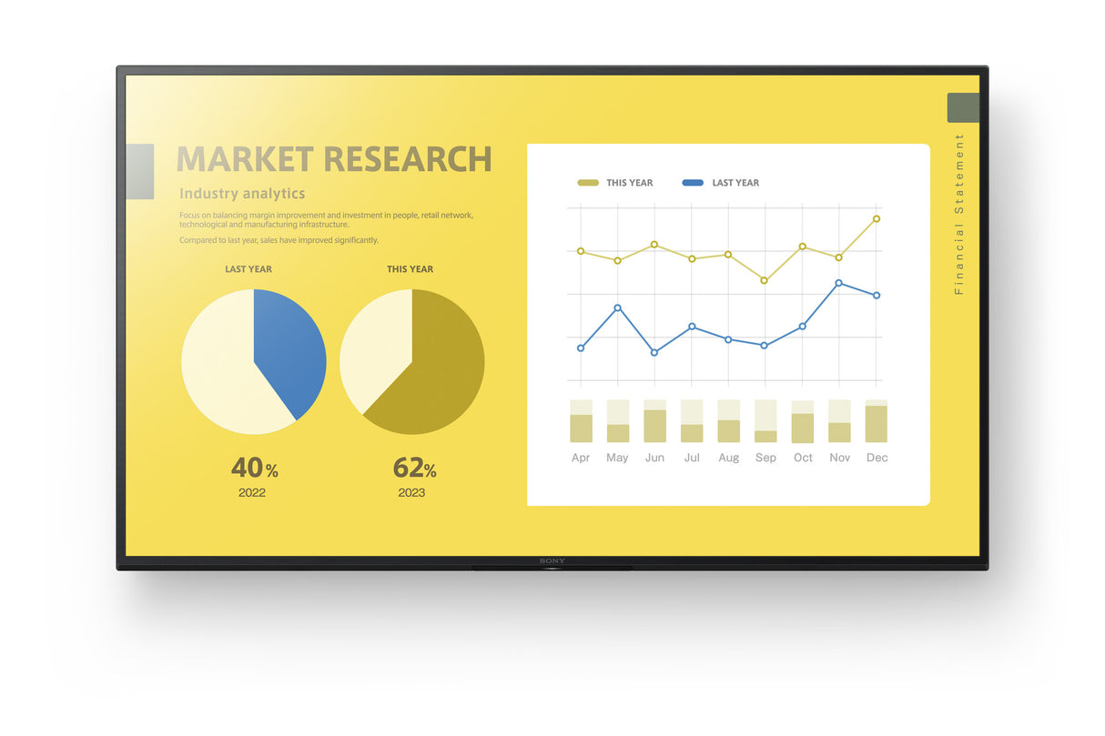 Sony FW-43EZ20L Signage Display Digital signage flat panel 109.2 cm (43") LED Wi-Fi 350 cd/m² 4K Ultra HD Black Android 16/7