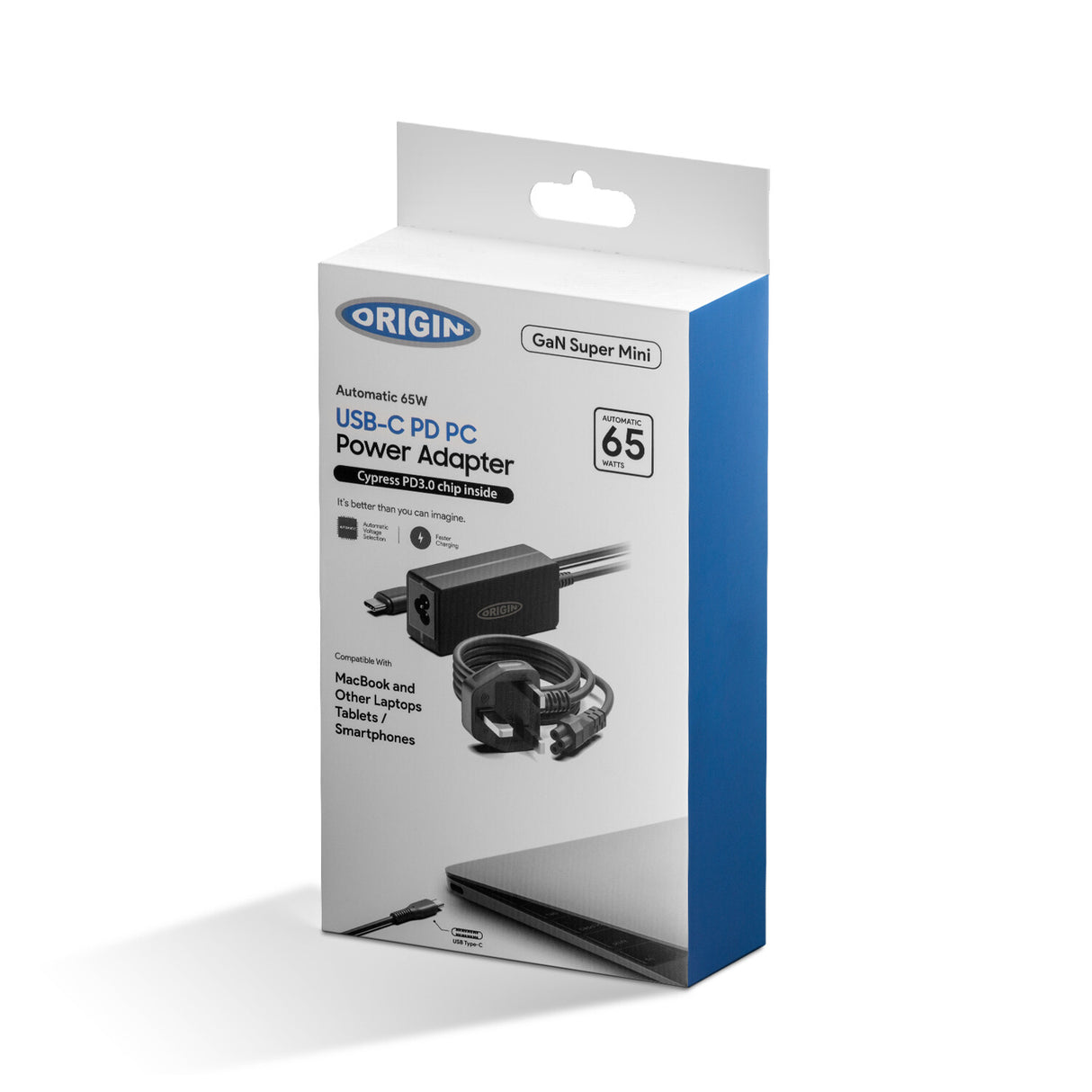 Origin Storage Origin 65W USB-C Adapter with UK Cable