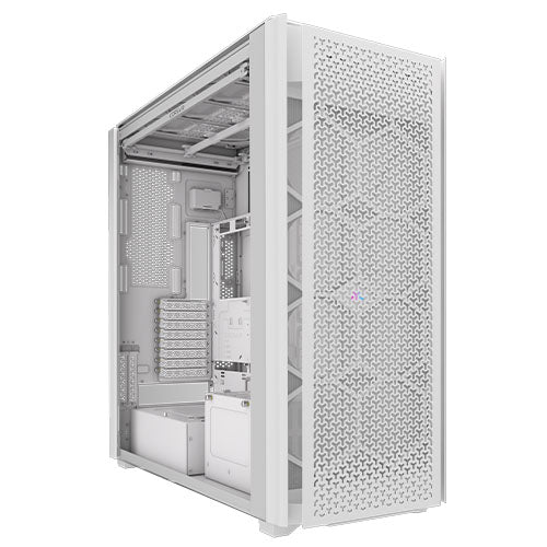 Corsair iCUE LINK 9000D RGB Airflow Gaming Case w/ Glass Side, E-ATX, Dual System, Up to 18 Fans, InfiniRail Fan Mounting, iCUE LINK Hub, USB-C, Asus BTF Compatible, White