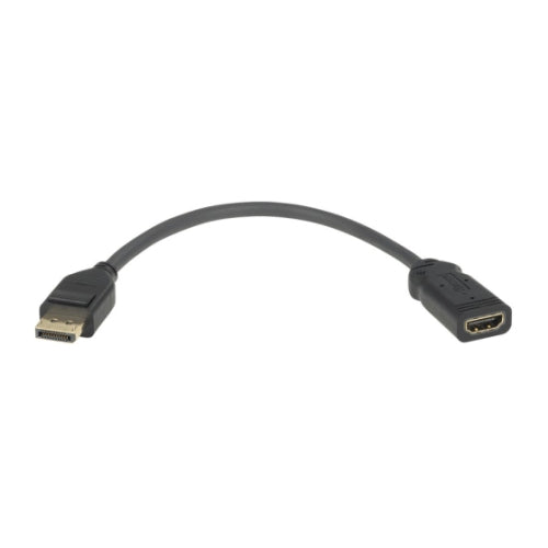 Jedel DisplayPort Male to HDMI Female Converter Cable, 25cm, Black