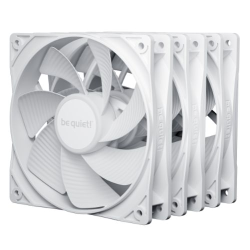 Be Quiet! BL136 Pure Wings 3 120mm PWM Reverse Blade Case Fans (3 Pack), Rifle Bearing, 1500 RPM, White