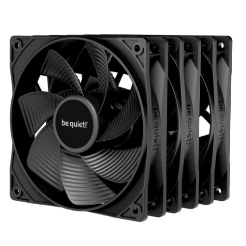 Be Quiet! BL137 Pure Wings 3 120mm PWM Reverse Blade Case Fans (3 Pack), Rifle Bearing, 1500 RPM, Black