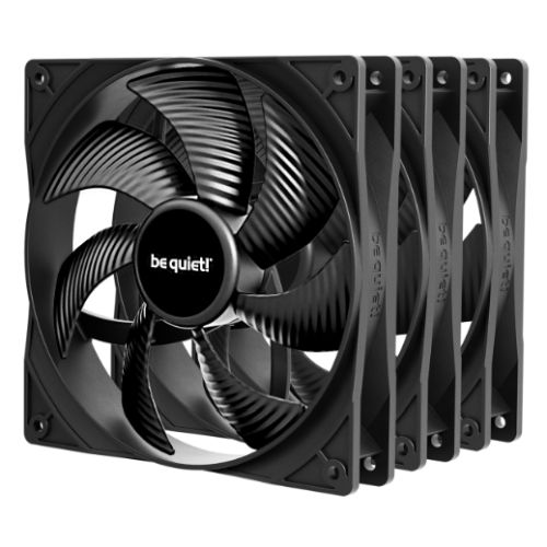 Be Quiet! BL139 Pure Wings 3 PWM 140mm Case Fans (3 Pack), Rifle Bearing, 1200 RPM, Black