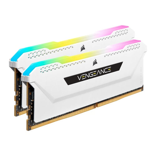 Corsair Vengeance RGB Pro SL Kit de 16 GB (2 x 8 GB), DDR4, 3200 MHz (PC4-25600), CL16, XMP 2.0, Blanco