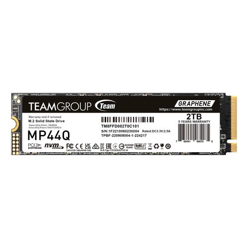 Team 2TB MP44Q M.2 NVMe Gen4 SSD, M.2 2280, PCIe4, R/W 7000/5900 MB/s, Heat Dissipating Graphene Label