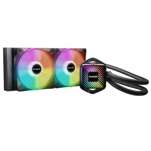 Be Quiet! Pure Loop 3 LX 240mm Liquid CPU Cooler, 2x Light Wings LX Daisy-chained PWM Fans, ARGB Cooling Block w/ 10 Lighting Foils, Black