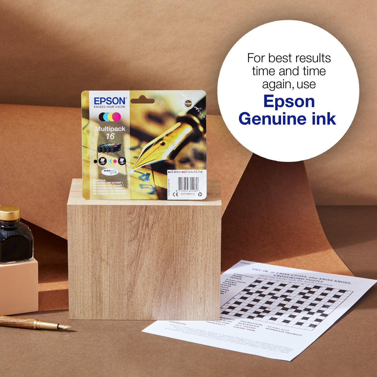 Epson Pen and crossword Singlepack Cyan 16XL DURABrite Ultra