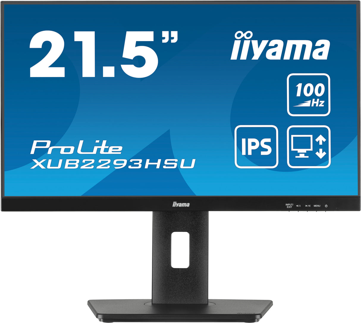 iiyama ProLite 21.5” IPS 3-side borderless monitor with USB hub, 100Hz refresh rate and height-adjustable stand