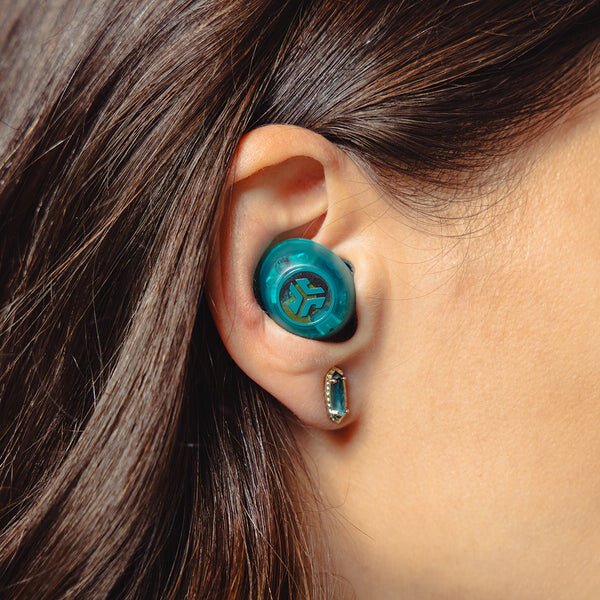 JLab Go Pop ANC Headset True Wireless Stereo (TWS) In-ear Calls/Music Bluetooth Teal, Transparent