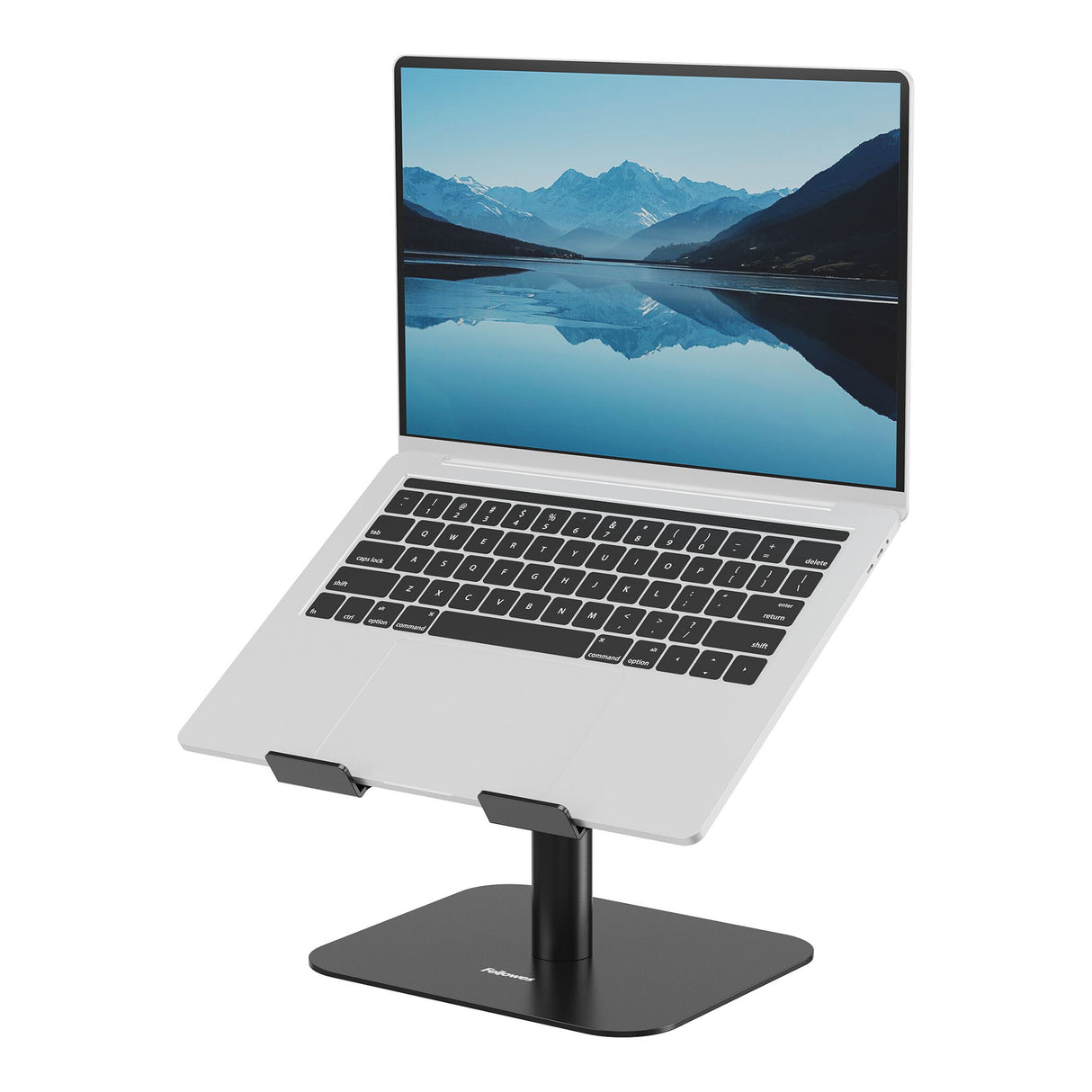 Fellowes Alumia Laptop Riser Desk Based Laptop Stand Max Size 15 inch Max Weight 5kg Black