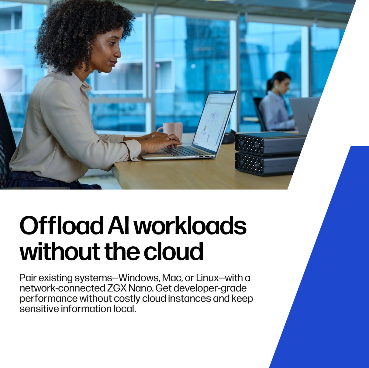 HP ZGX Nano G1n AI GB10 128 GB LPDDR5x-SDRAM 1 TB SSD Linux Mini PC Workstation AI Workstation, AI PC Black