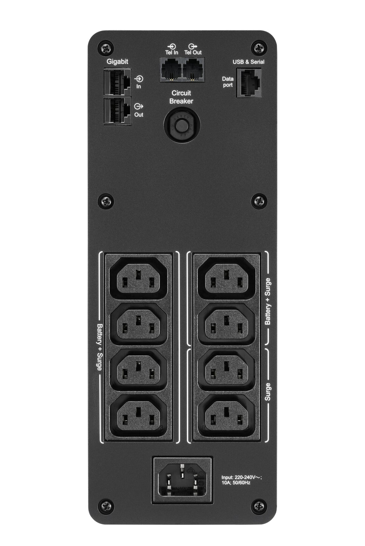 APC Back-UPS Pro, 1600VA/960W, Tower, 230V, 8x IEC C13 outlets, Sine Wave, AVR, USB Type A + C ports, LCD, User Replaceable Battery