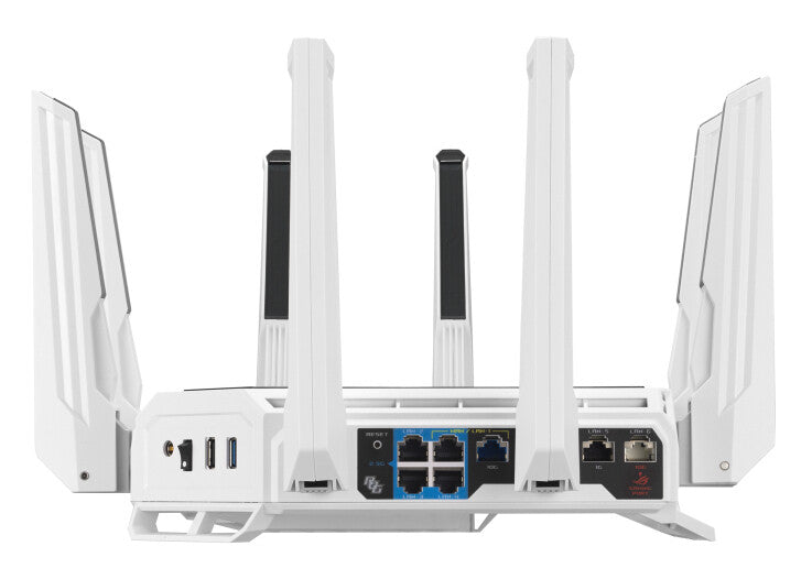 ASUS ROG Rapture GT-BE19000AI wireless router 10 Gigabit Ethernet Tri-band (2.4 GHz / 5 GHz / 6 GHz) White