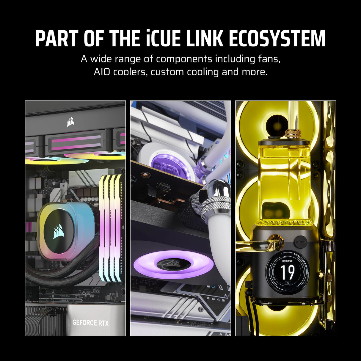 Corsair iCUE LINK LX120-R RGB Computer case Fan 12 cm White 3 pc(s)