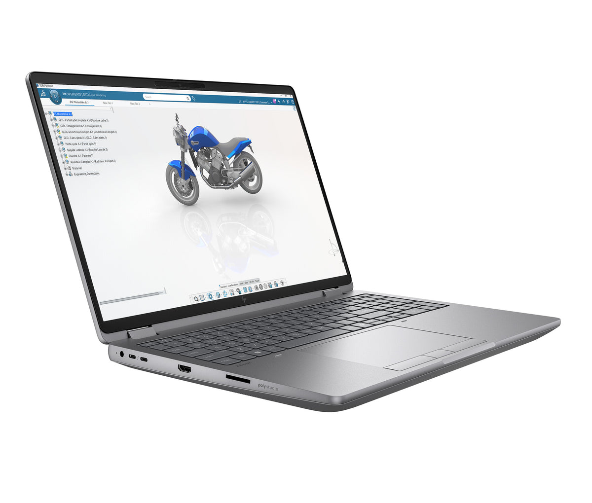 HP E82HMET laptop 285HX 40.6 cm (16") 2.5K 32 GB DDR5-SDRAM 1 TB SSD Wi-Fi 7 (802.11be) Windows 11 Pro AI Workstation, AI PC Silver