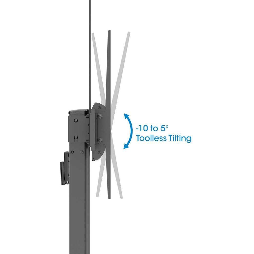 Manhattan Trolley Mount Stand for TV & Monitors (crank handle height adjust), For screens: 37" to 120",VESA compatibility:all between 200x200 to 1000x600mm -check the dimensions of the four mounting holes on back of screen to ensure it fits,Max 120kg,1180