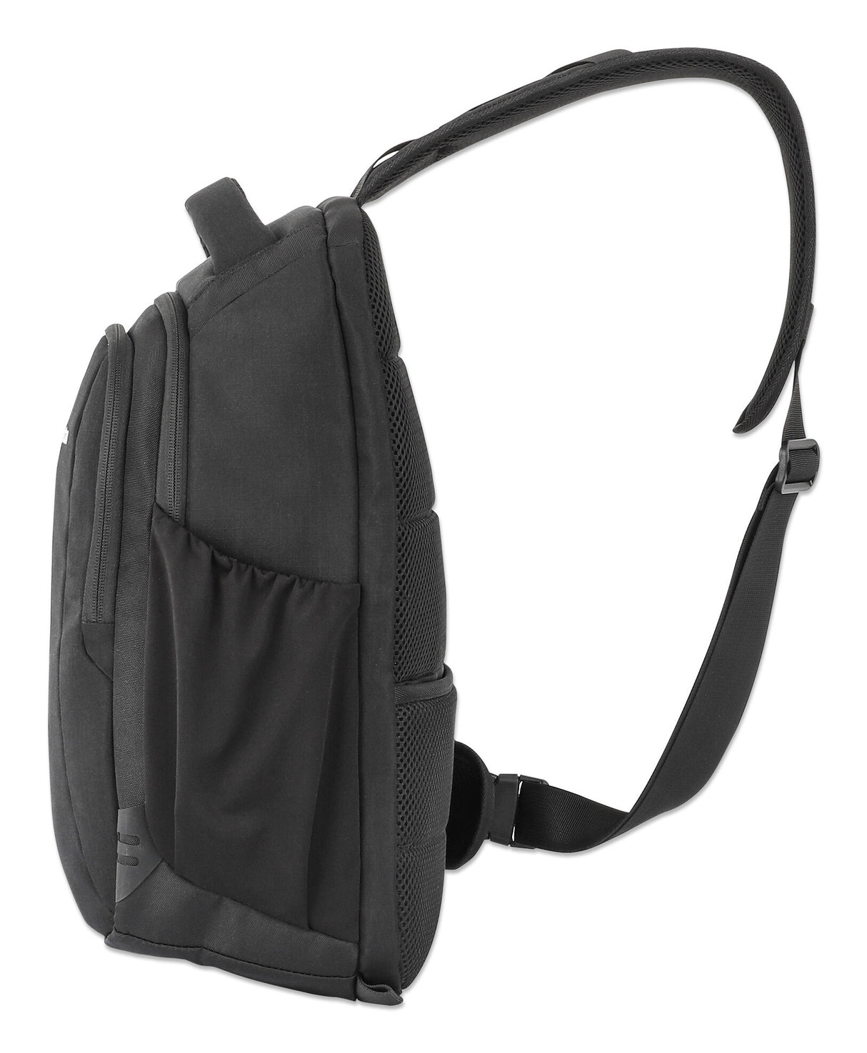 Manhattan Amsterdam Sling Backpack 13.3", Anti Theft, Black, Top Load Backpack, Carrier with Single Shoulder Strap for Notebooks and Tablets up to 13.3", Premium Padding, Front and Multiple Interior Pockets, Water-Resistant, Three Year Warranty