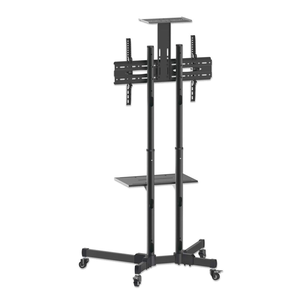 Manhattan Trolley Mount Stand for TV & Monitors, For screens 37" to 65", VESA compatability: all between 200x200 to 600x400mm - check the dimensions of the four mounting holes on back of screen to ensure it fits, Max 40kg, Black, LFD, Bracket, Lifetime Wa