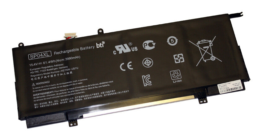 BTI 61.4 4 cell SP04XL compatible battery for HP - COMPAQ SPECTRE X360 CONVERTIBLE 13-AP0168TU SPECTRE X360 CONVERTIBLE 13-AP0167TU