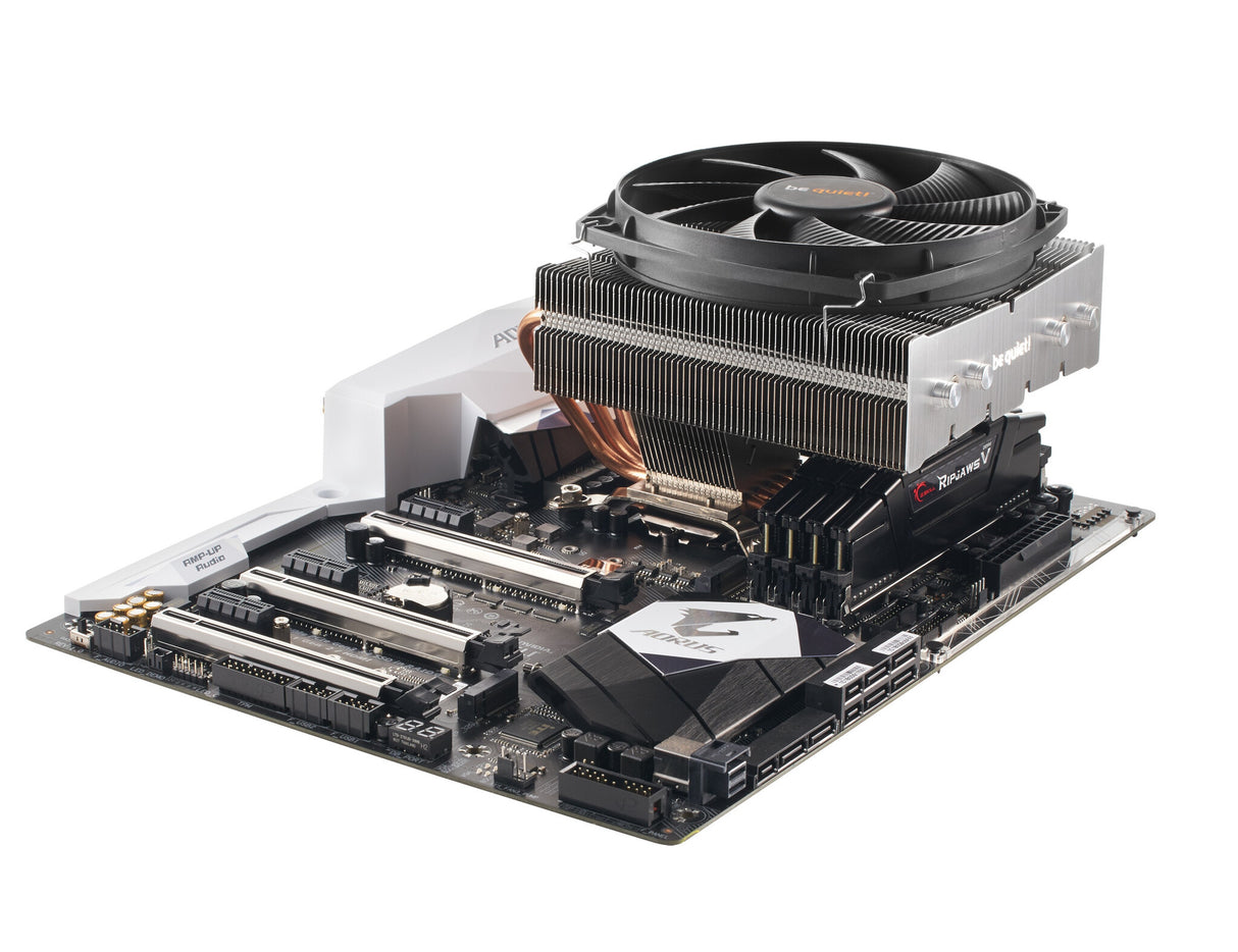 ¡tranquilizarse! Enfriador de CPU Shadow Rock TF con 2 ventiladores, enchufe universal, ventilador de refrigeración negro PWM de 135 mm optimizado para silencio, 1400 RPM, 5 tubos de calor, TDP de 160 W, diseño de flujo superior que ahorra espacio