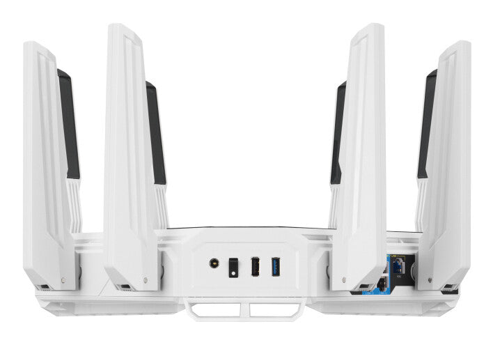 ASUS ROG Rapture GT-BE19000AI wireless router 10 Gigabit Ethernet Tri-band (2.4 GHz / 5 GHz / 6 GHz) White