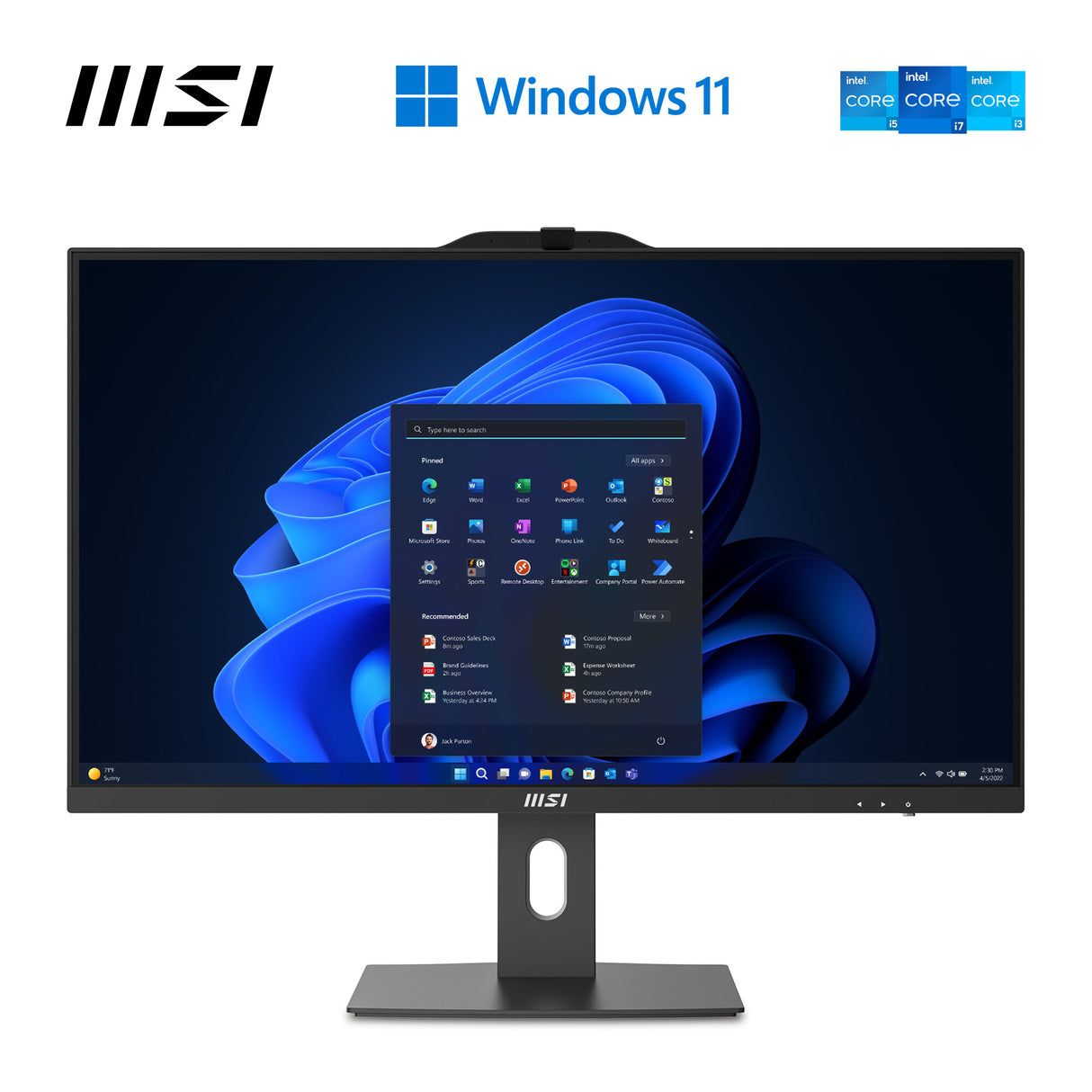 MSI Pro AP272P 14M Intel Core i7 14700 All in One PC, (16GB RAM, 1TB SSD, Windows 11PRO), 27 Inch IPS Screen/UHD Graphics/Type-C/USB/LAN/HDMI/DP/WiFi 6E/BT 5.3/VESA