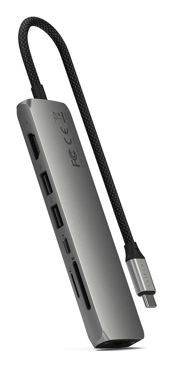 Satechi ST-P7SM interface hub USB Type-C 10000 Mbit/s Grey