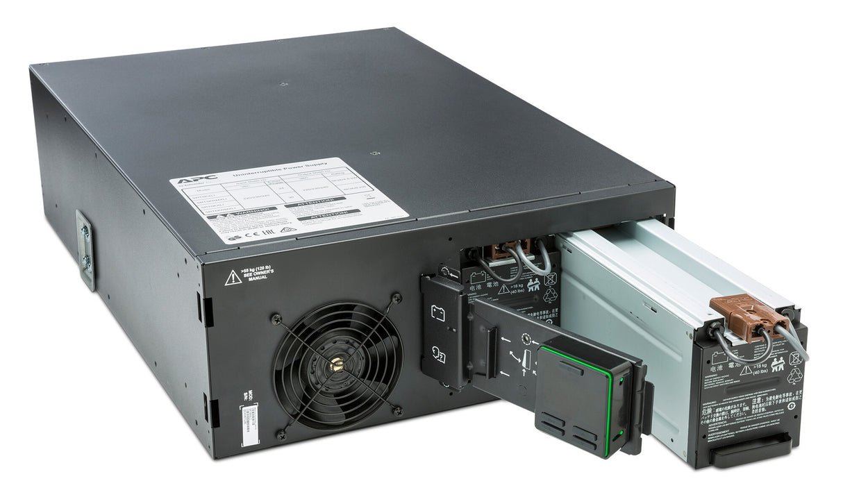 APC Smart-UPS On-Line SRT6KRMXLI - 6kW/VA, 6x C13 + 4x C19 + hardwire 1 phase output, rack mountable, Embedded NMC