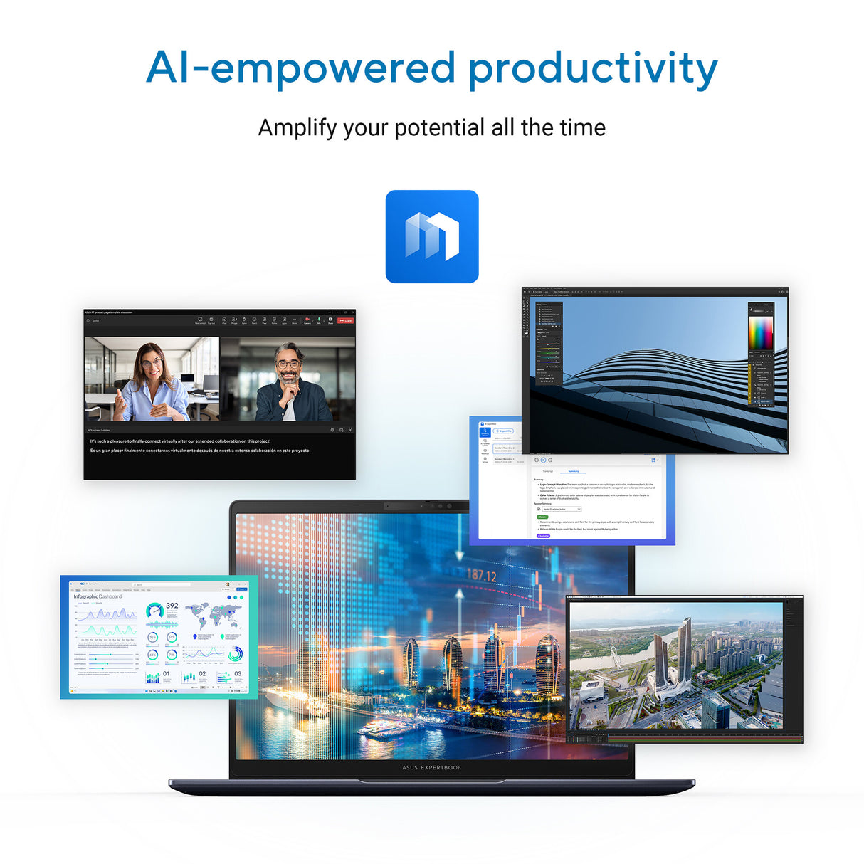 ASUS ExpertBook B5 B5405CC-LYU715X Intel Core Ultra 7 255H Laptop 35.6 cm (14") WUXGA 16 GB DDR5-SDRAM 512 GB SSD Wi-Fi 7 (802.11be) Windows 11 Pro Black