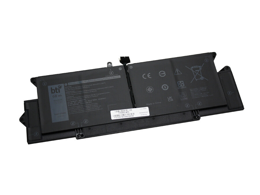 BTI 68Wh 6 cell CN-0WY9MT compatible battery for DELL LATITUDE 7410 LATITUDE 7310