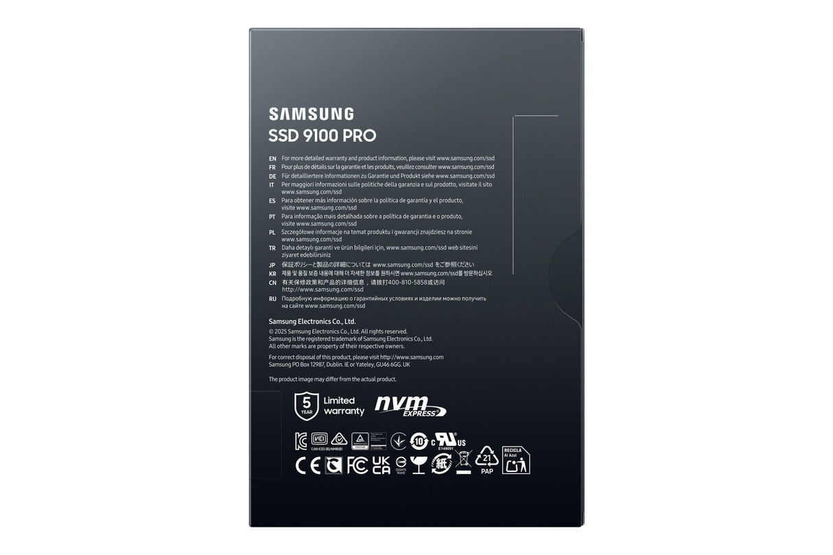 Samsung 9100 PRO PCIe® 5.0 NVMe™ M.2 SSD - 1 TB