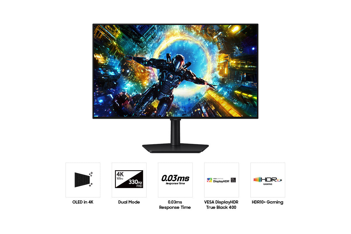 Samsung 32" Odyssey OLED G7 G73SH UHD Dual Mode 330Hz Gaming Monitor