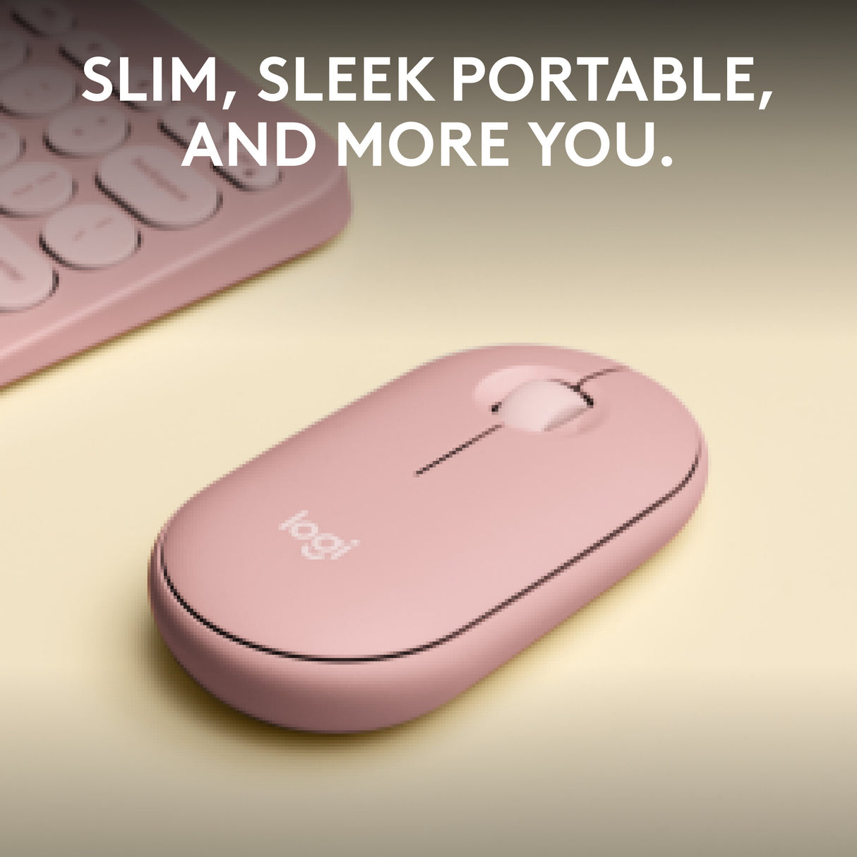 Logitech Pebble 2 M350s mouse Travel Ambidextrous RF Wireless + Bluetooth Optical 4000 DPI