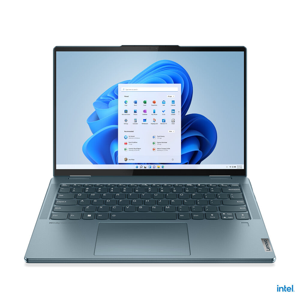 Lenovo Yoga 7 14IAL7 Intel® Core™ i5 i5-1235U Hybrid (2-in-1) 35.6 cm (14") Touchscreen 2.2K 8 GB LPDDR5-SDRAM 512 GB SSD Wi-Fi 6E (802.11ax) Windows 11 Home UK English Blue